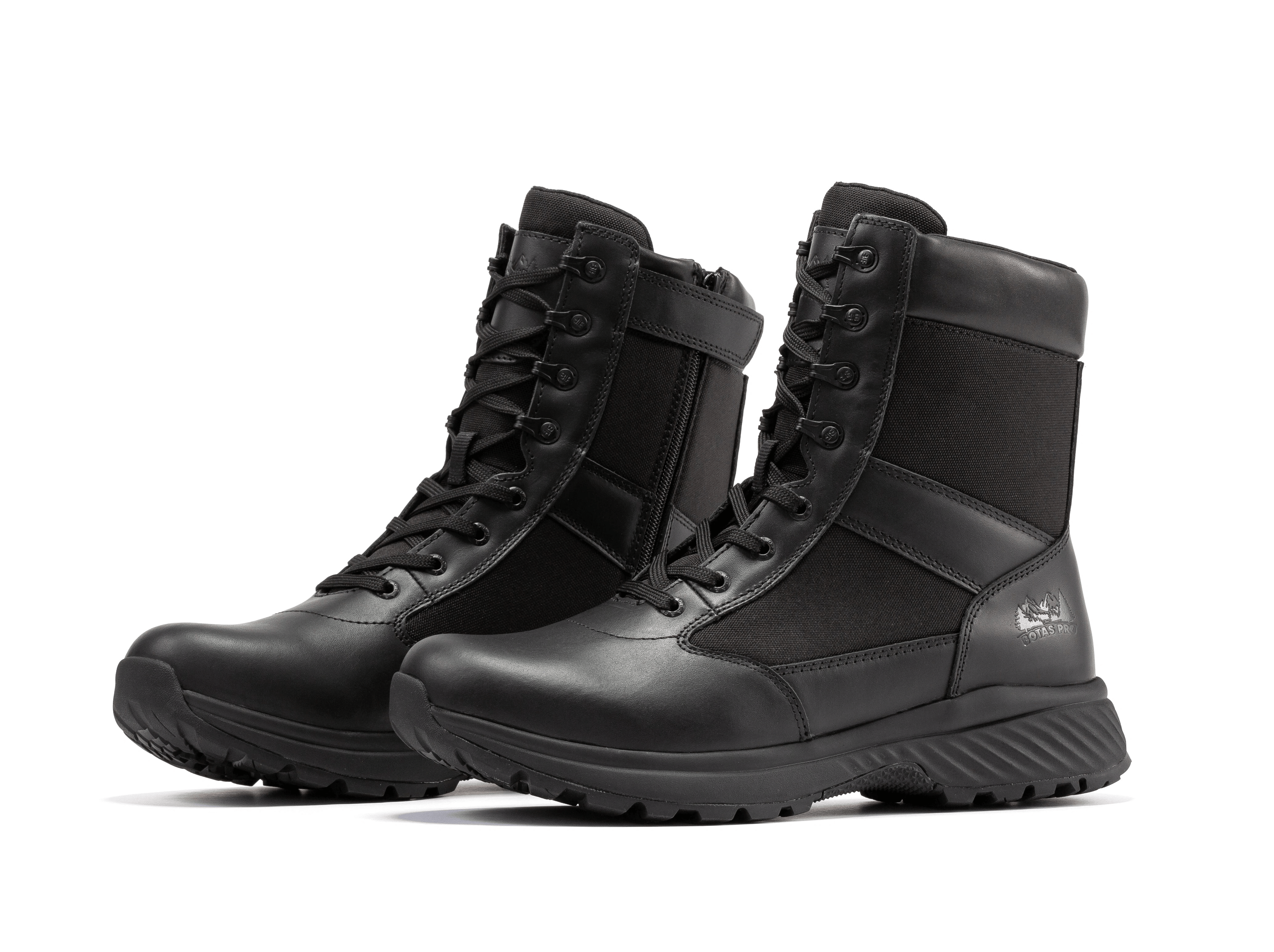 Botas Pro Black Men's 8 inch Side Zipper Military Tactical Boots BP703