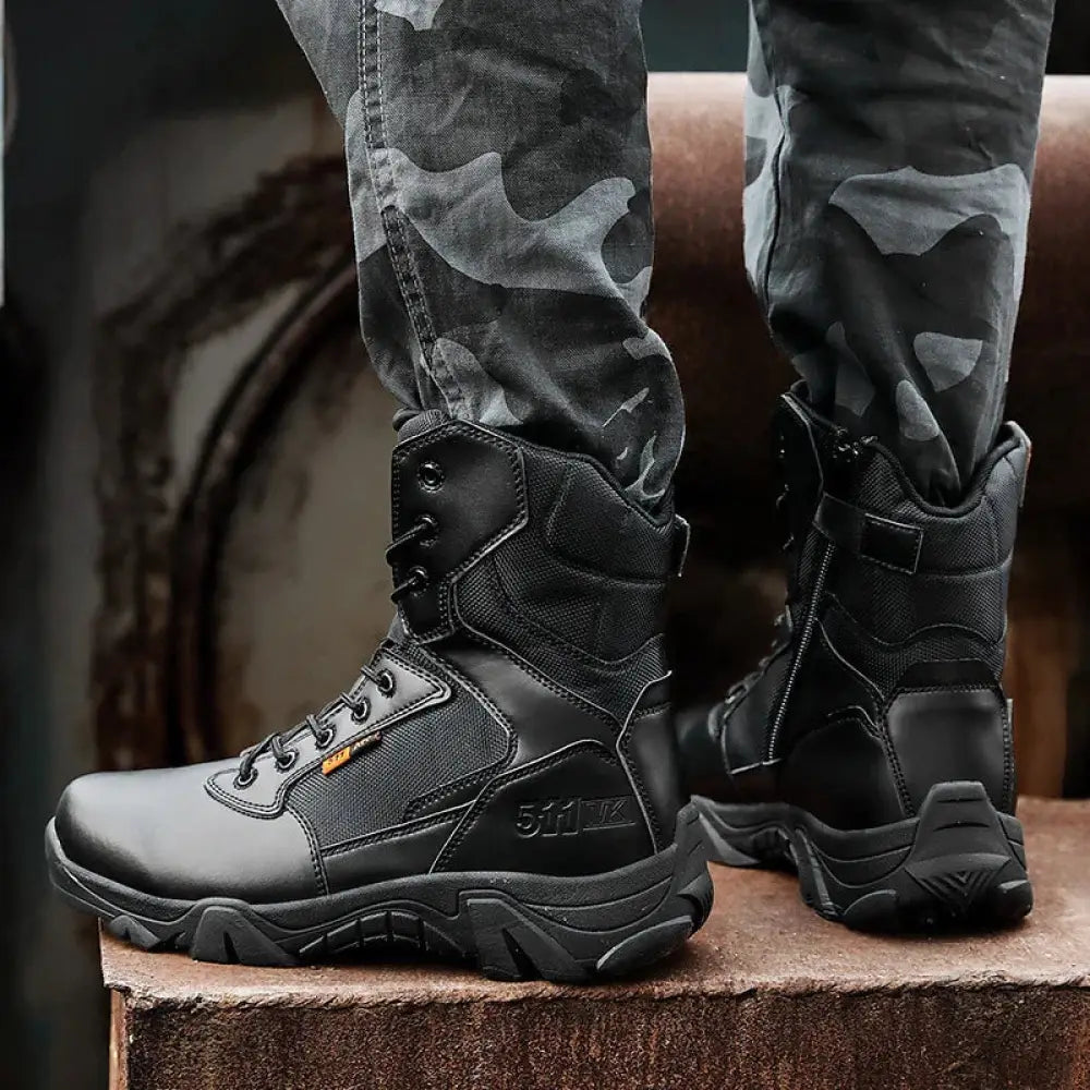 Men's Waterproof Leather Tactical Snow and Combat Boots