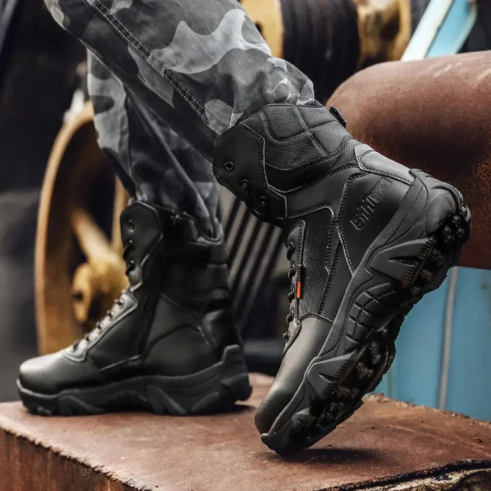 Men's Waterproof Leather Tactical Snow and Combat Boots